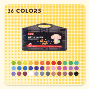 MKMK Acrylic Soft Brush Paint Marker Pens - 36 color